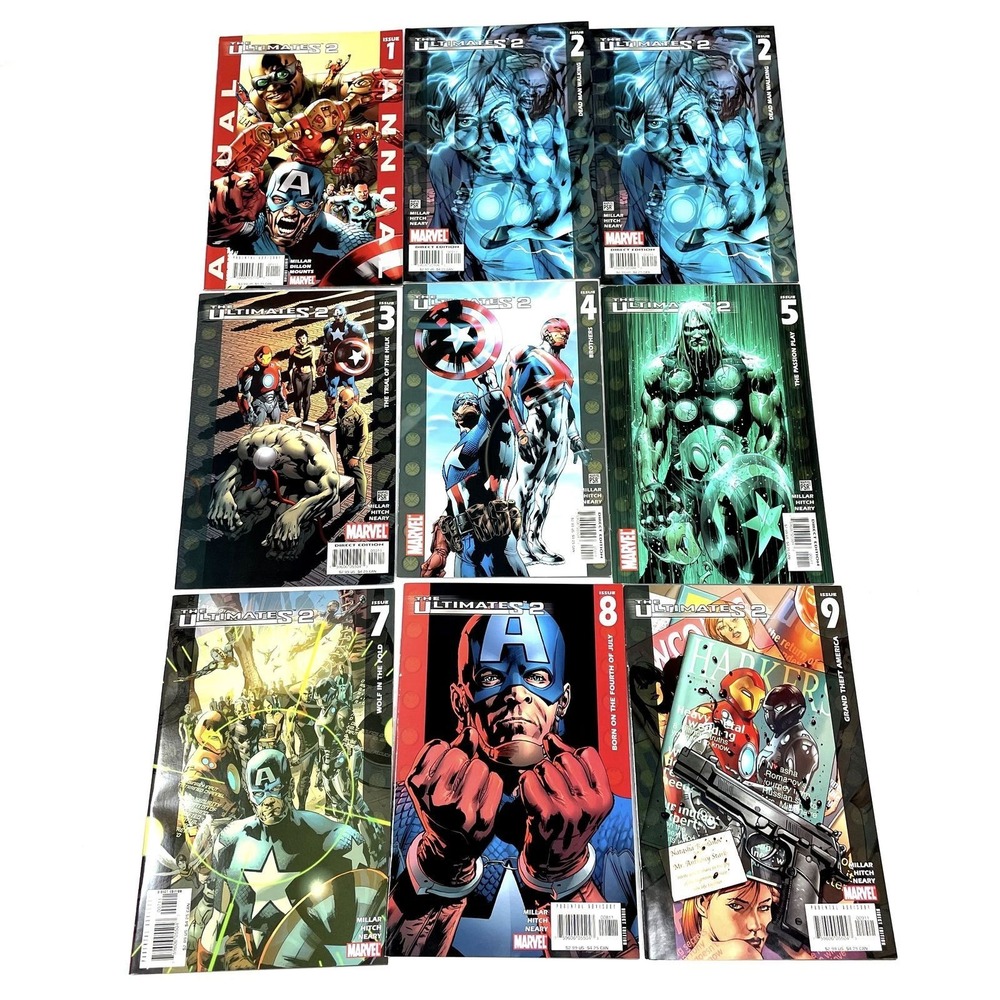 The Ultimates 2 Marvel Comic Lot 2005 Modern Age Superhero 9 Comics